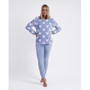 Disney pour femme. 60540-0-000204 Pyjama chaud à manches longues Mickey Little Dreamer bleu (M), Homewear, Polyester, Manche longue - Publicité