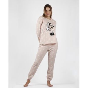 Disney pour femme. 56978-0-000089 Pyjama chaud à manches longues Minnie Bubble Gum rose (L), Noir, Homewear, Coton, Manche longue - Publicité