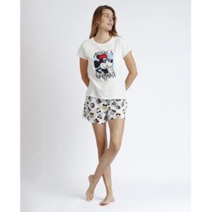 Disney pour femme. 62284-0-000004 Pyjama à manches courtes Attitude is Everything blanc (M), Homewear, Coton, Manche courte - Publicité