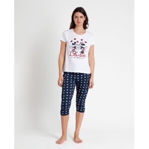 Disney pour femme. 62278-0-000001 Love is in the Air Pyjama Short Sleeve blanc (M), Homewear, Coton, Manche courte - Publicité