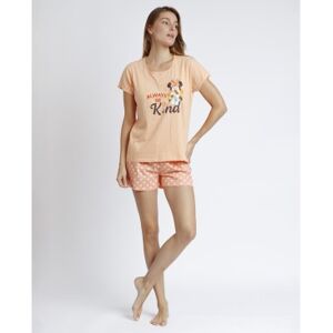 Disney pour femme. 62283-0-000089 Pyjama à manches courtes Minnie Flower peach (M), Homewear, Coton, Manche courte - Publicité