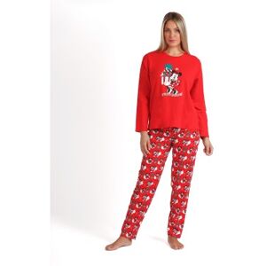 Disney pour femme. 60577-0-000306 Pyjama à manches longues Holidays rouge (M), Homewear, Coton, Manche longue - Publicité