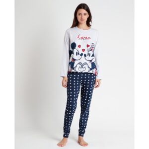 Disney pour femme. 62277-0-000001 Love is in the Air Pyjama Manches longues blanc (M), Homewear, Coton, Manche longue - Publicité