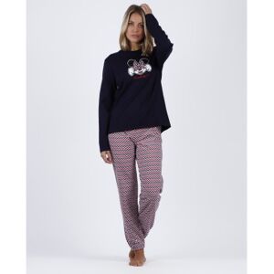 Disney pour femme. 60543-0-000216 Pyjama à manches longues Mickey Zigzag Navy (M), Homewear, Coton, Manche longue, Marine - Publicité