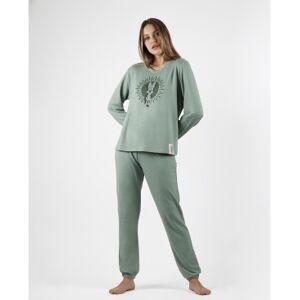 Disney pour femme. 56961-0-000399 Pyjama Minniste vert (M), Homewear, Polyester, Viscose, Élasthanne, Manche longue - Publicité