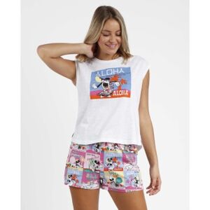 Disney pour femme. 60539-100-000001 Aloha Friends Pyjama sans manches blanc (L), Homewear, Coton - Publicité