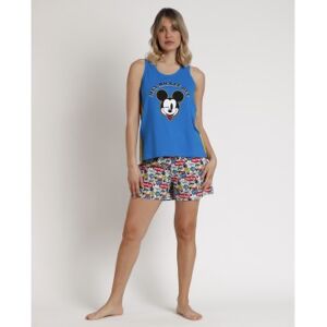 Disney pour femme. 62293-0-000204 Pyjama sans manches Hey Mickey bleu (M), Homewear, Coton, Sans manches / bretelles - Publicité