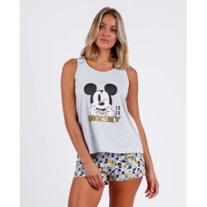 Disney pour femme. 60521-100-000106 Pyjama sans manches Mickey Summer gris (L), Homewear, Coton, Polyester - Publicité