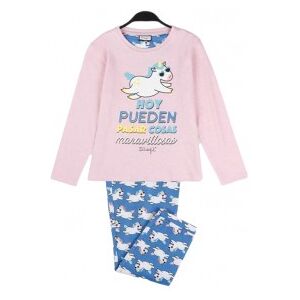 Aznar Innova unisex pour enfant. 56750-0-000254 Pyjama licorne rose, bleu (4años= 100/105cm), Homewear, Coton, Polyester, Manche longue, mod - Publicité