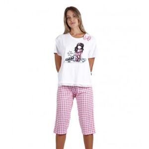 Santoro pour femme. 55604-0-000254 Pyjama Little Things rose, banc (M), Blanc, Homewear, Coton, Manche courte - Publicité