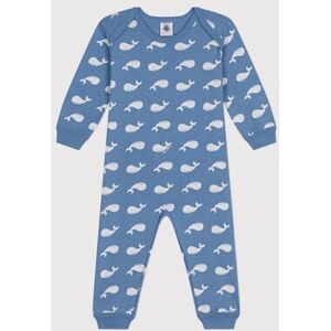 Petit Bateau Pyjama sans pied imprime baleine en coton bebe Bleu Beach/ Marshmallow 18M