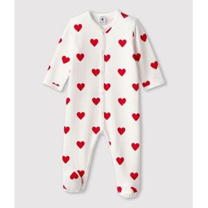 C?UR_ROUGE Pyjama a c?urs rouges en coton bebe Blanc Marshmallow/Rouge Terkuit 3M