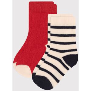 Petit Bateau 2 paires de chaussettes en coton rayures bebe Variante 1 P19/22