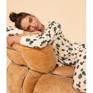 Petit Bateau Pyjama chalet en coton femme Blanc Avalanche/ Multico L