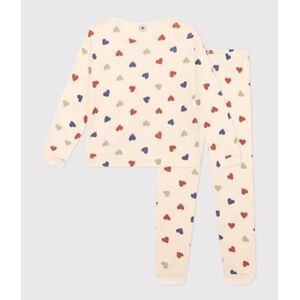 Petit Bateau Pyjama en coton motif cœur femme Blanc Avalanche/ Multico XS