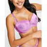 Ann Summers - Poitrines gÃ©nÃ©reuses - Restoring - Soutien-gorge Ã  balconnet rembourrÃ© en dentelle et satin avec dÃ©tail mÃ©tallique - Lilas-Violet Violet 85E female