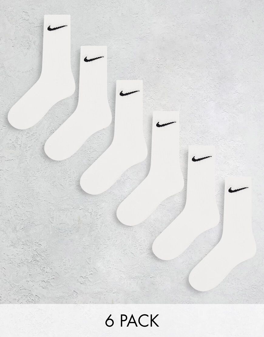 Nike Training - Everyday Cushioned - Lot de 6 paires de chaussettes - Blanc Blanc M unisex