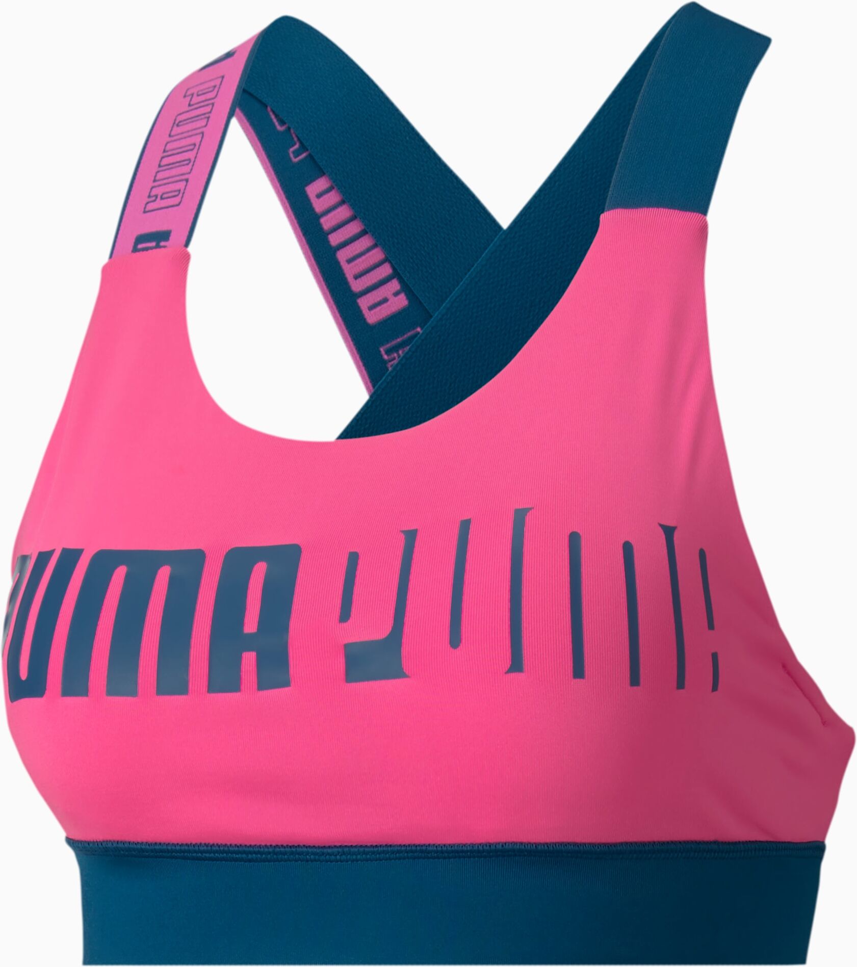 PUMA Soutien-gorge de sport Mid Impact Feel It pour Femme, Rose, Taille XS, Vêtements