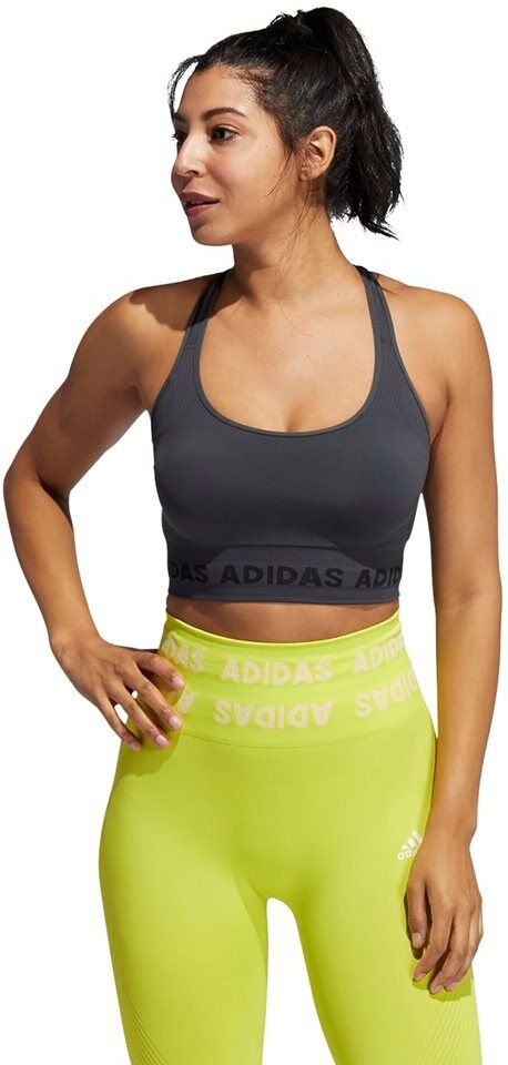 adidas γυναικείο μπουστάκι training aeroknit  - charcoal