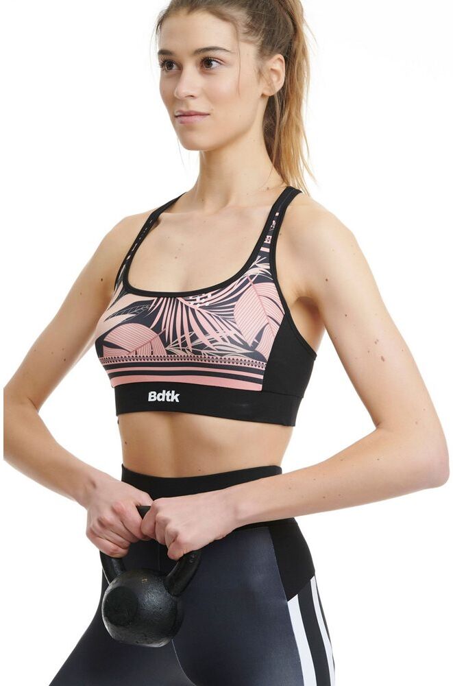 body talk γυναικείο μπουστάκι bdtk sports bra  - black-salm