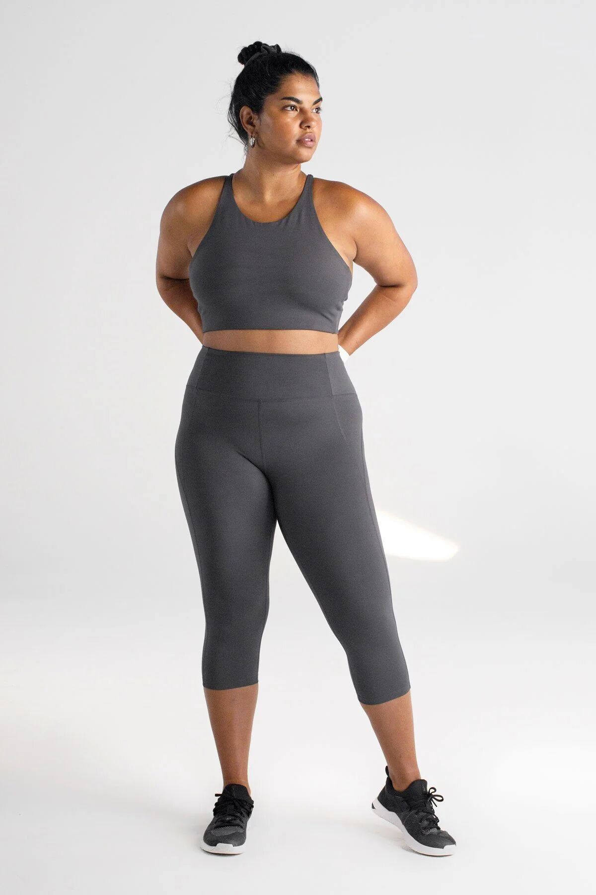 Girlfriend Collective Topanga sports Bra, Moon / XL