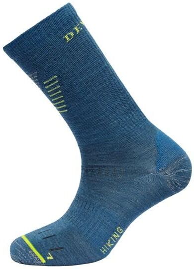 Devold Unisex Hiking Light Sock - Merino Wool, Skydiver / Yellow / 44-47