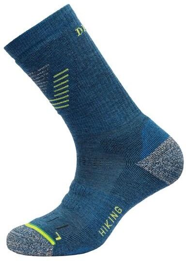 Devold Unisex Hiking Medium Sock - Merino Wool, SkyDiver / Yellow / 35-37