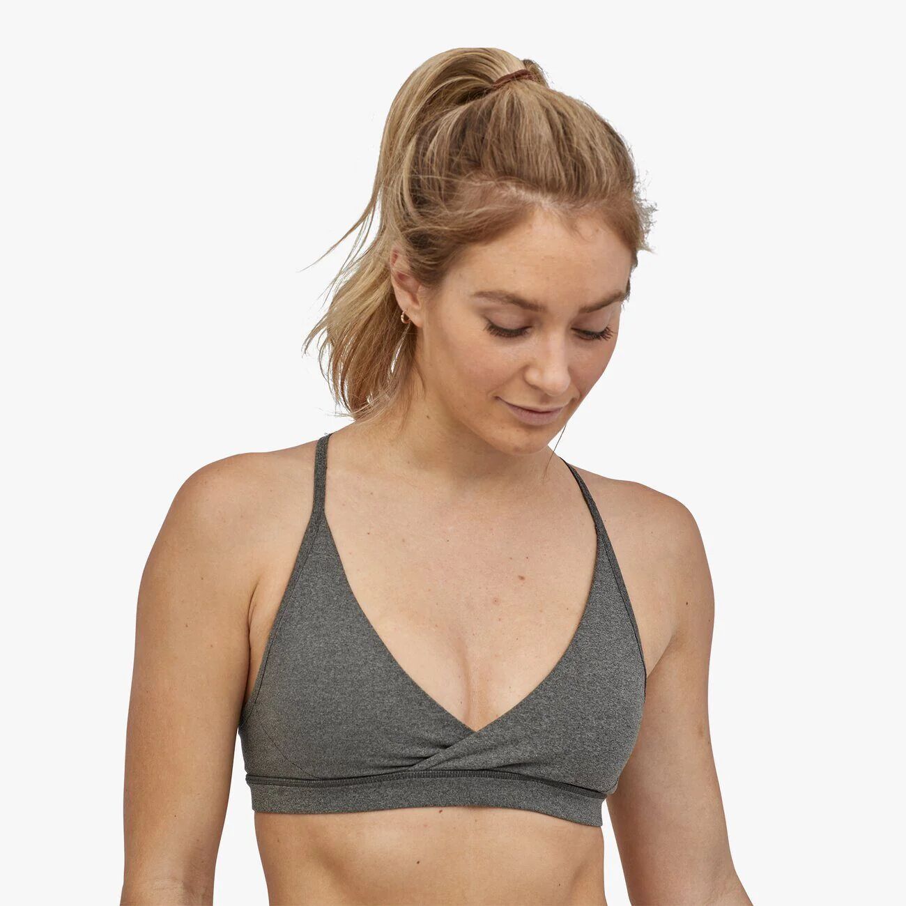 Patagonia Women Cross Beta Sports Bra - Recycled Polyester, Forge Grey / S