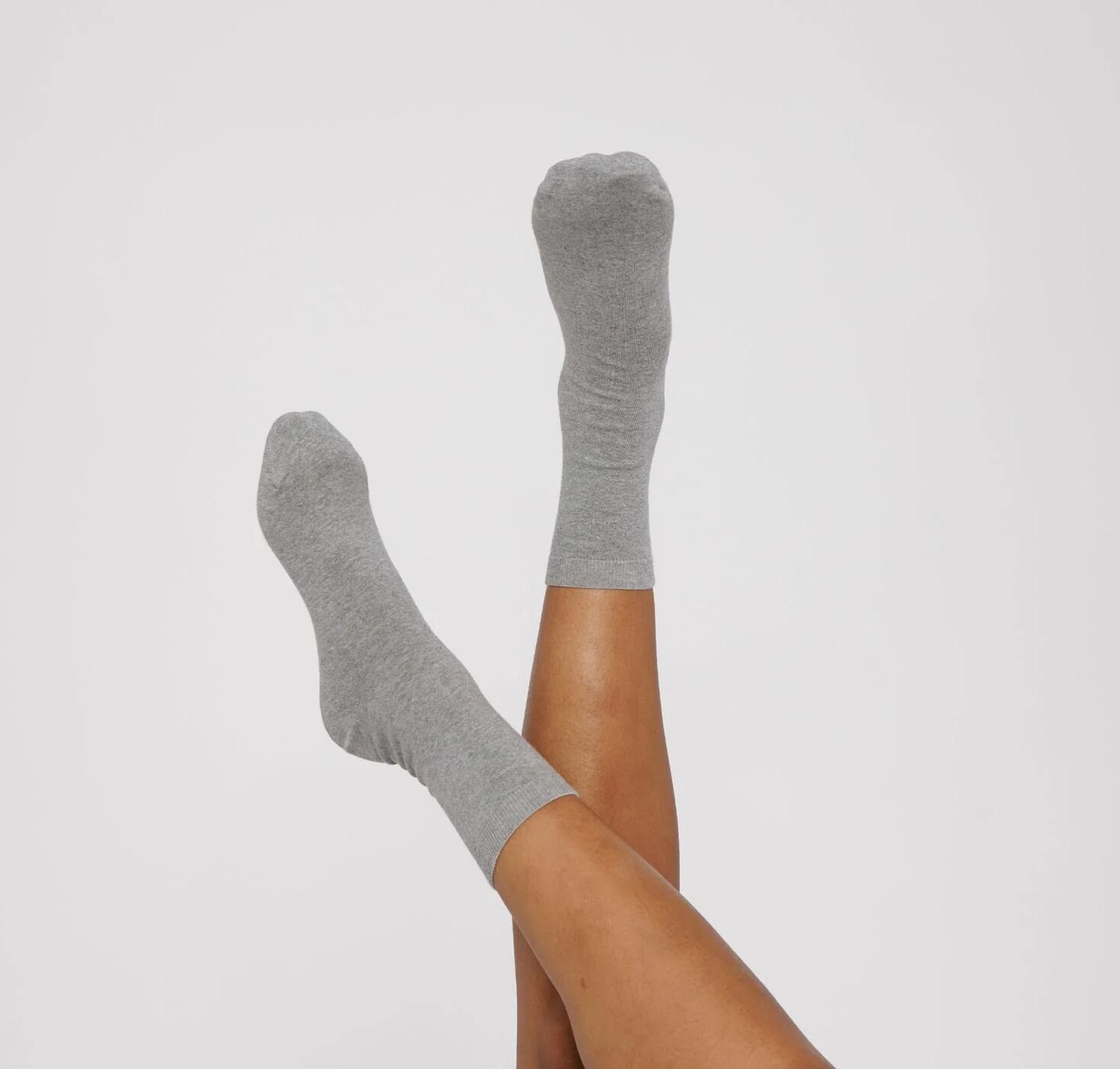 Organic Basics Women's Organic Cotton Socks 2-pack, Grey Melange / 39-42