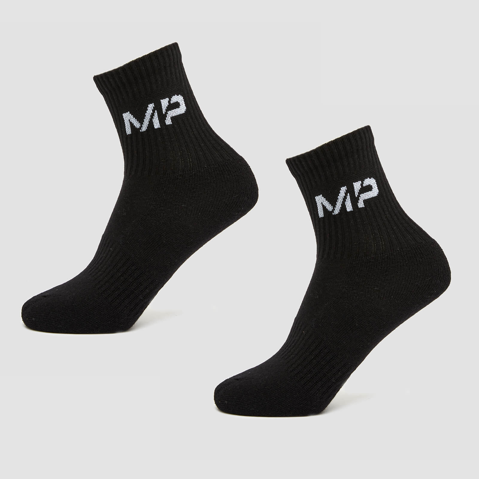 MP Women's Crew Socks (2 Pack) Black - UK 3-6