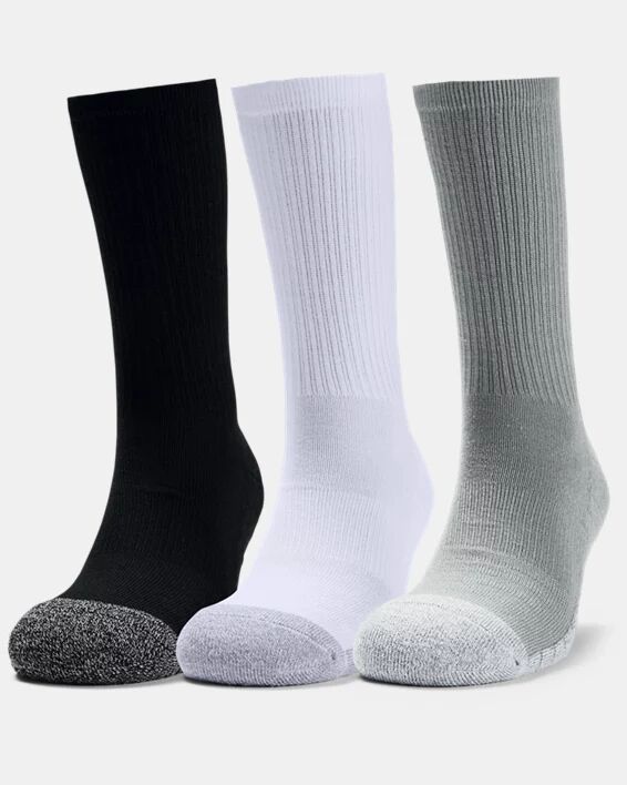 Under Armour Adult HeatGear Crew Socks 3-Pack Gray Size: (LG)