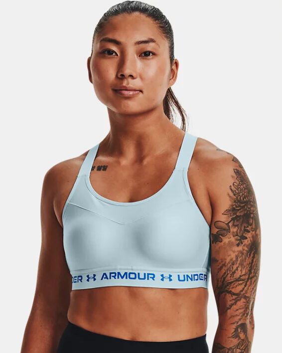 Under Armour Women's Armour High Crossback Sports Bra Blue Size: (36D)