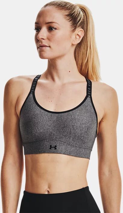 Under Armour Women's UA Infinity Mid Heather Cover Sports Bra Gray Size: (SM)