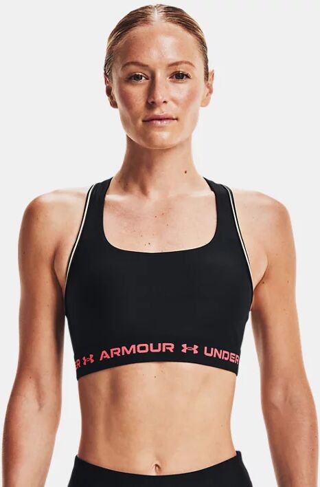 Under Armour Women's Armour Mid Crossback 80s Sports Bra Black Size: (LG)