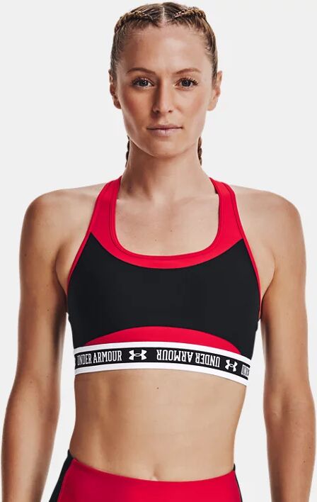 Under Armour Women's Armour Mid Crossback Block Sports Bra Red Size: (XL)