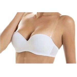 SIèLEI Reggiseno Fascia Donna Art. 1580 Col. Mis. E Coppa A Scelta BIANCO 2 COPPA C