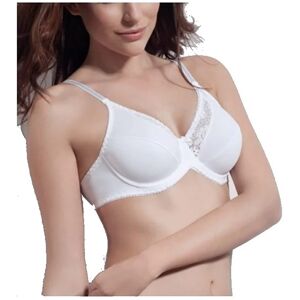 SPIMAN Reggiseno Donna Con Ferretto E Pizzo In Tessuto Contenitivo Art 290 Colore E Misura A Scelta BIANCO 5