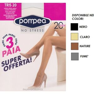 POMPEA 3 Paia Di Collant Donna Art. Tris20 Col. E Mis. A Scelta NATURE 4