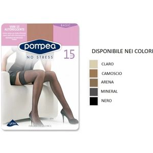 POMPEA 6 Autoreggenti Donna Art Vani15 Aut Colore E Misure A Scelta CLARO 3-4