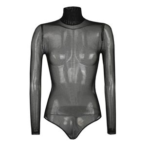 Solada Body accollato in tulle sottile Body donna Nero taglia S/M