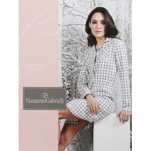 Nazareno Gabrielli Camicia da notte con stampa Pigiami donna Blu taglia S