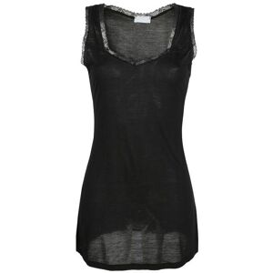 Liabel Canotta lunga con pizzo Maglie Intime donna Nero taglia XS