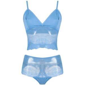 Pierre Cardin Coordinato intimo donna misto cotone con pizzo Completi Intimi donna Blu taglia M