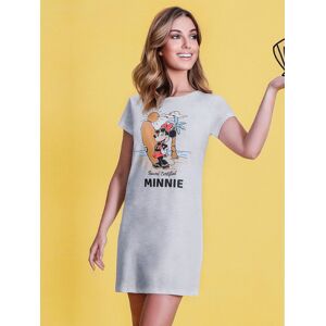 Disney Minnie camicia da notte a maniche corte in cotone jersey Pigiami donna Grigio taglia L