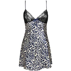 Solada Sottoveste leopardata con pizzo Sottovesti donna Blu taglia M