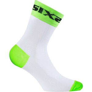 Calza Corta Sixs Sportiva Bianco Verde Fluo taglia 47-49