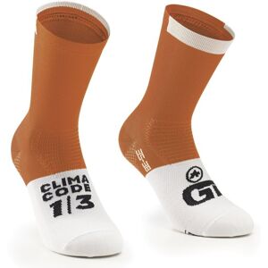 Assos GT - calzini ciclismo Orange/White 1 (EU 39-42)