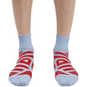 On Performance Mid Sock M - calzini running - uomo Light Blue/Red XL (EU 46-47)