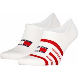 Tommy Jeans Footie Stripes - calzini corti Red/White 39/42