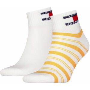 Tommy Jeans Quarter Stripes - calzini corti Yellow 39/42